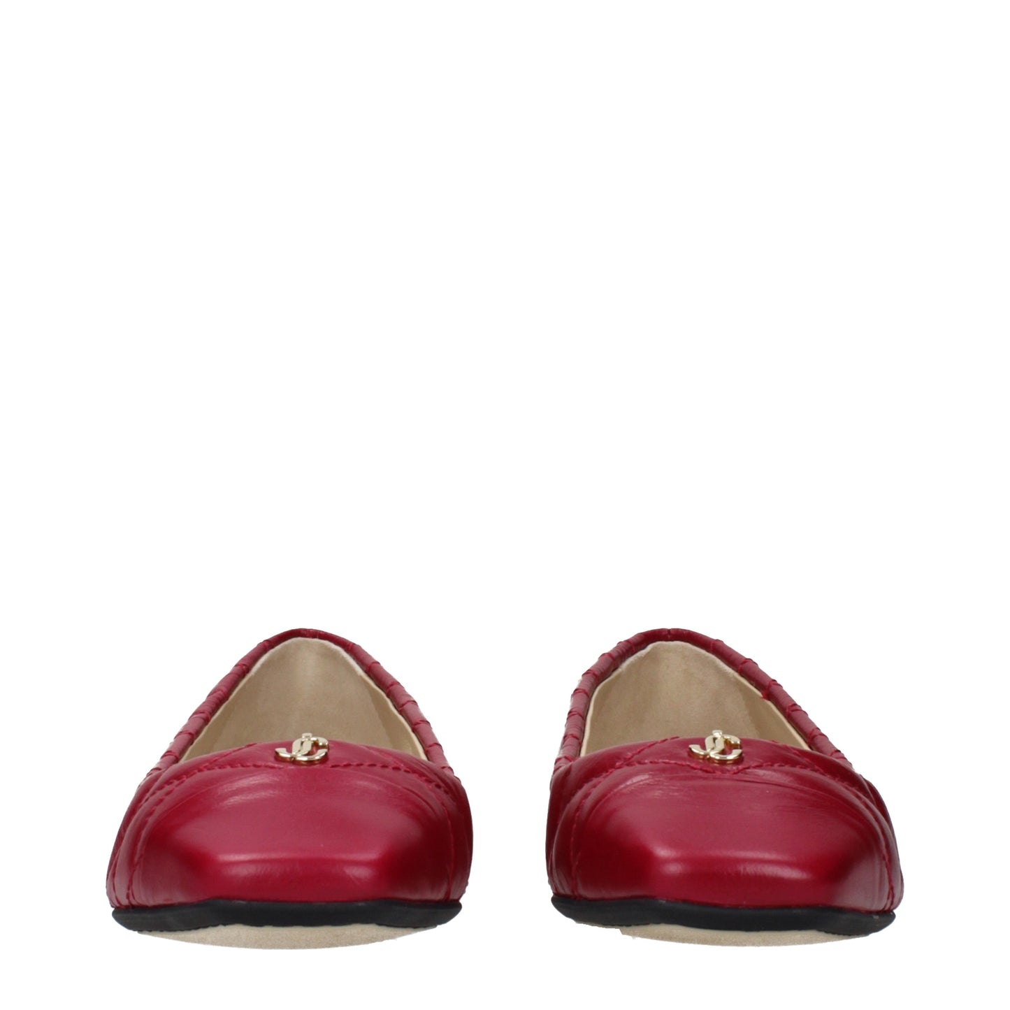 Jimmy Choo Ballet Flats Women Leather Fuchsia/Raspberry