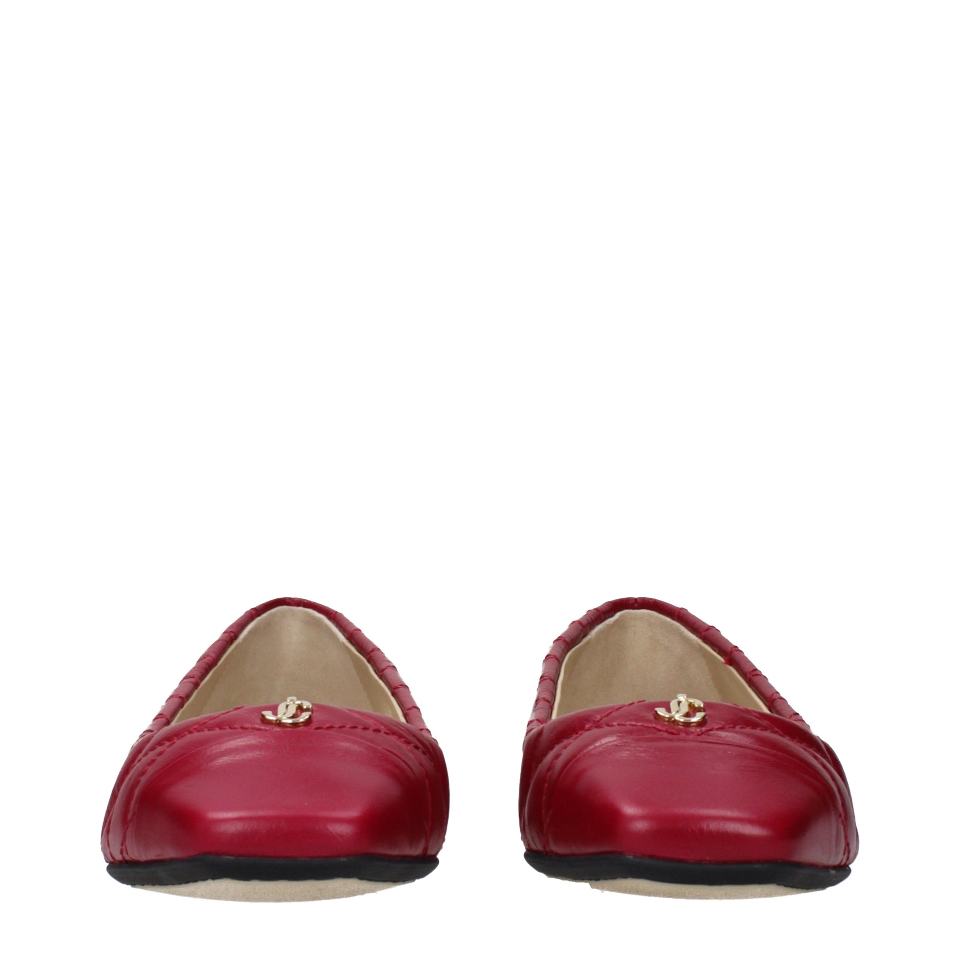 Jimmy Choo Ballet Flats Women Leather Fuchsia/Raspberry