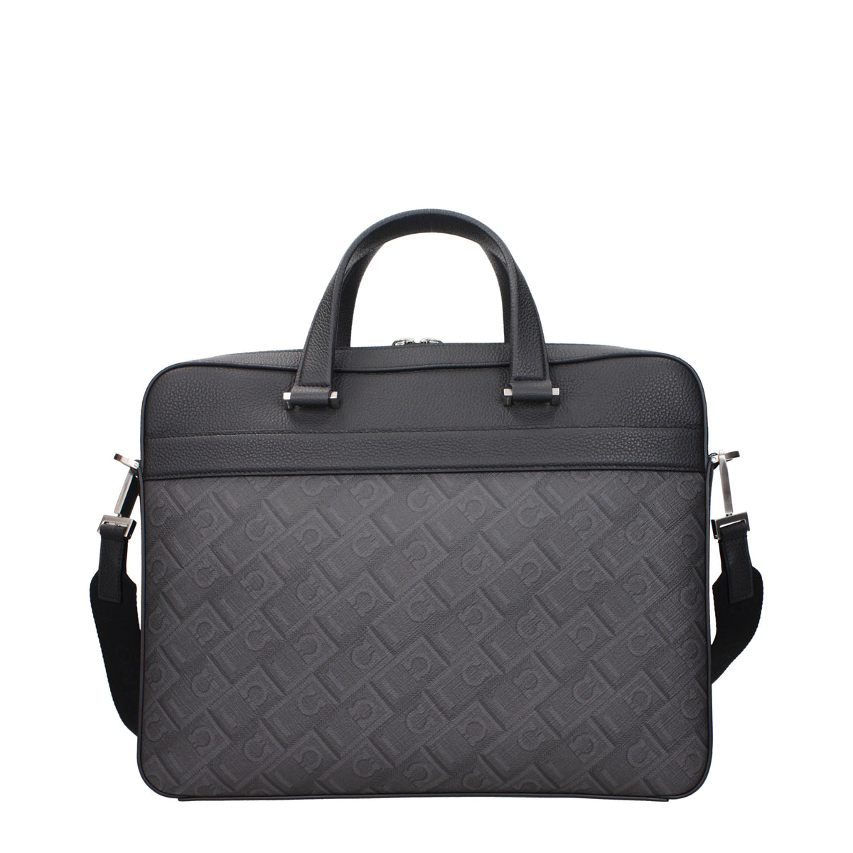 Salvatore Ferragamo Work Bags Men Fabric  Black/Grey