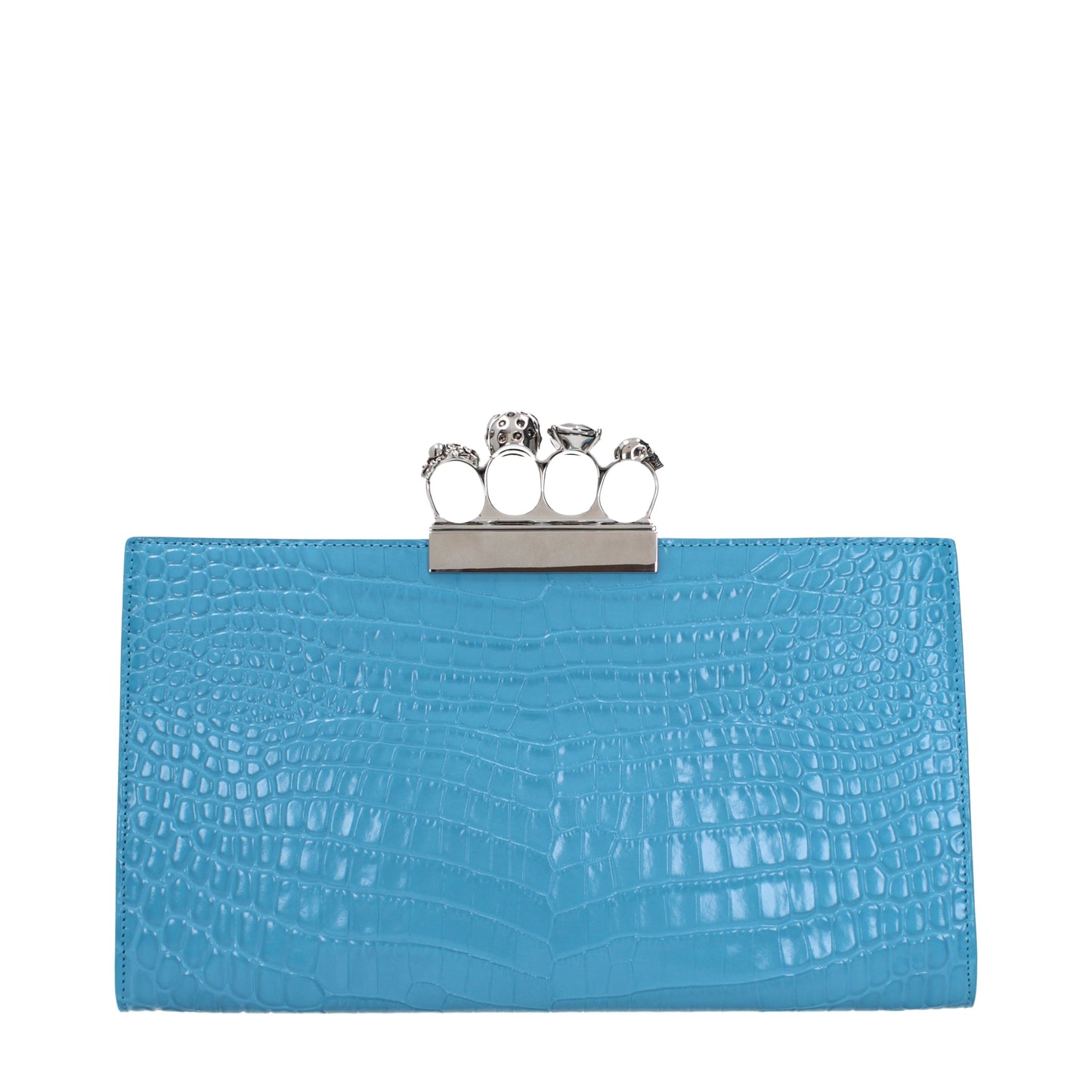 Alexander McQueen Clutches Women Leather Heavenly/Cerulean