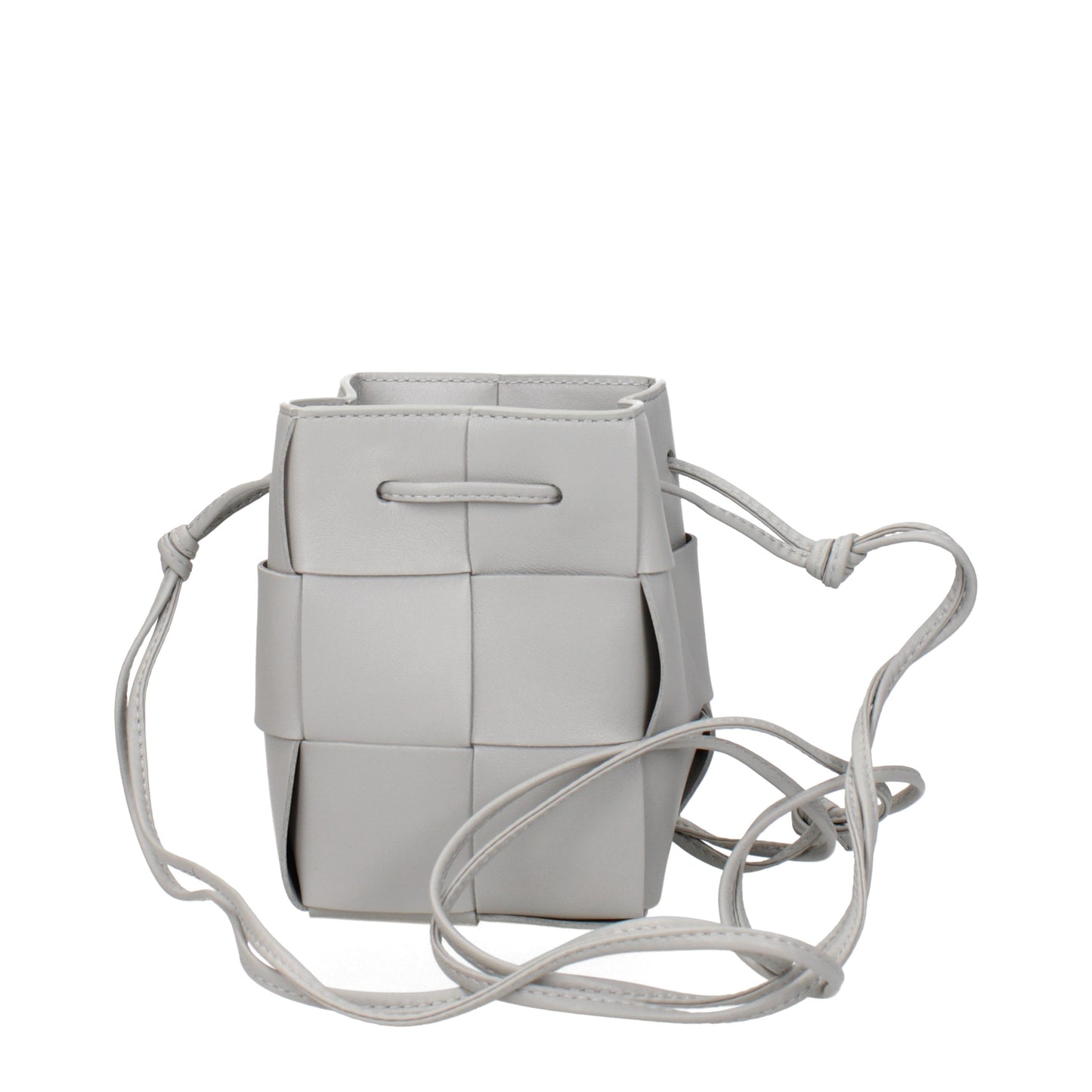 Bottega Veneta Crossbody Bags Women Leather Gray/Agate