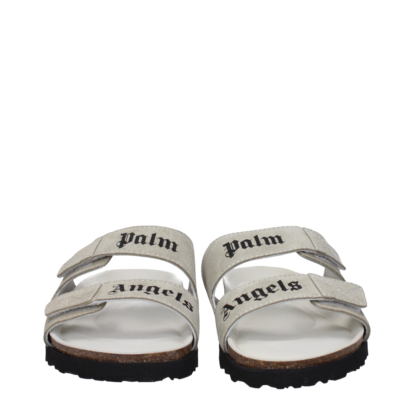 Palm Angels Sandals & Slippers Men Leather Gray