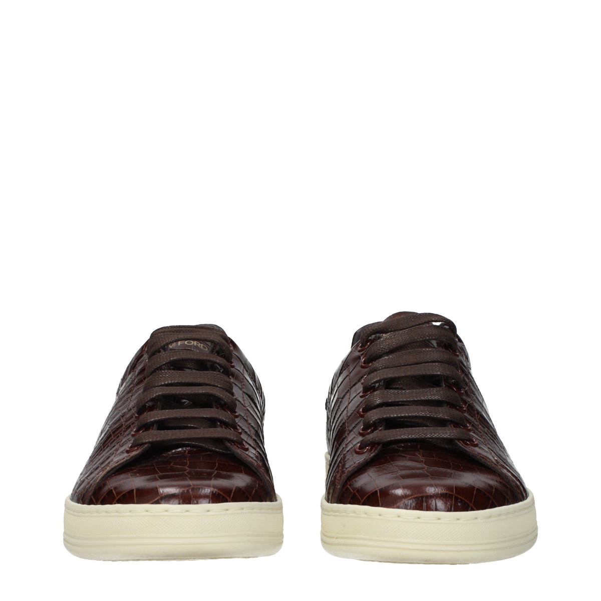 Tom Ford Sneakers Men Leather Brown
