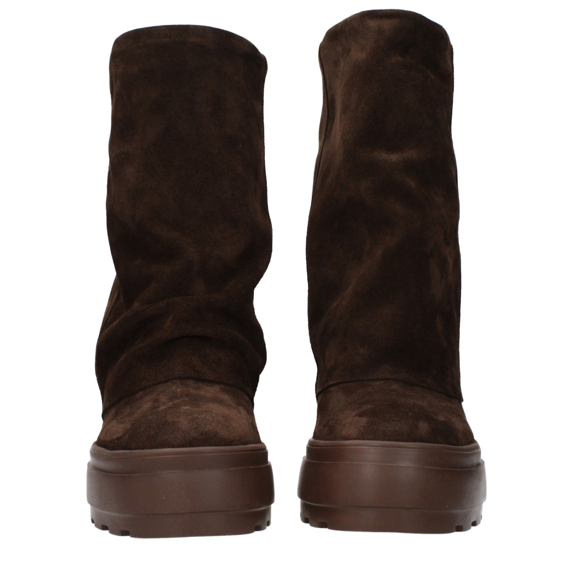Casadei Ankle Boots Women Suede Brown/Cocoa