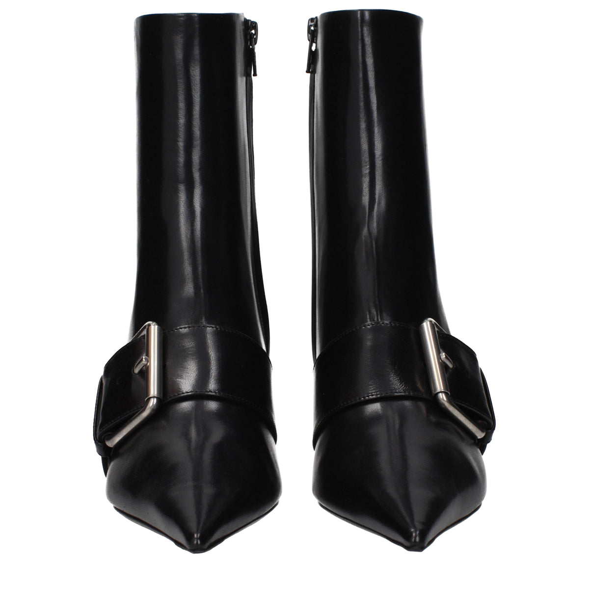 Balenciaga Ankle Boots Women Leather Black