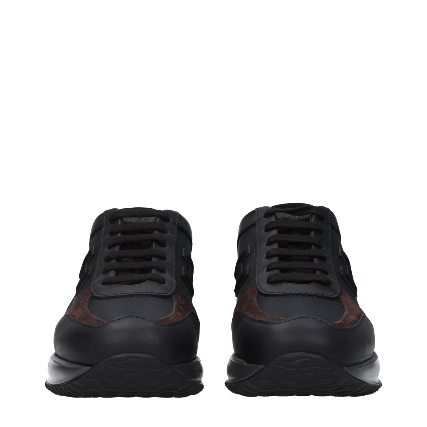 Hogan Men's Sneakers in Fabric  Black/Brown