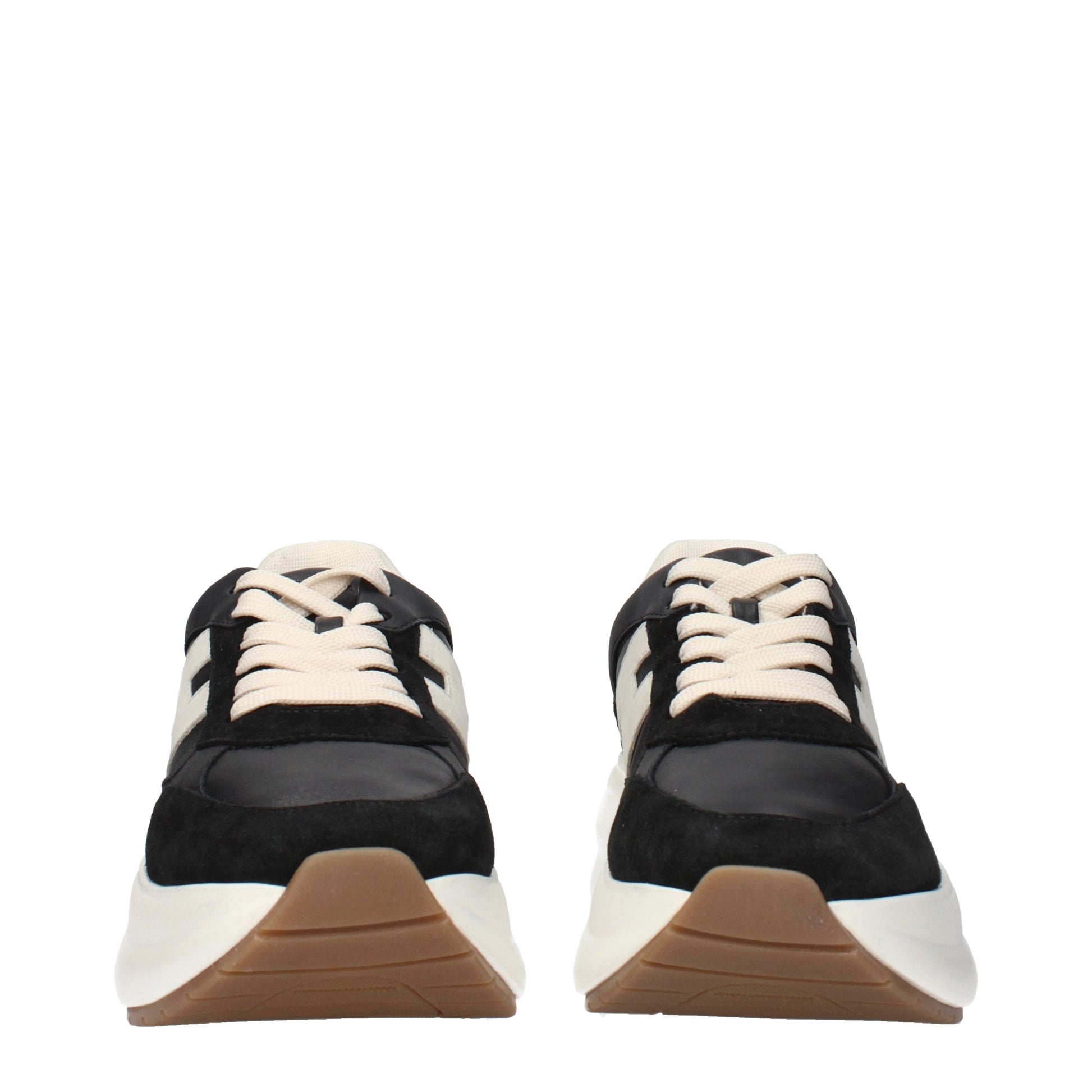 Hogan Sneakers Women Leather Black/Beige