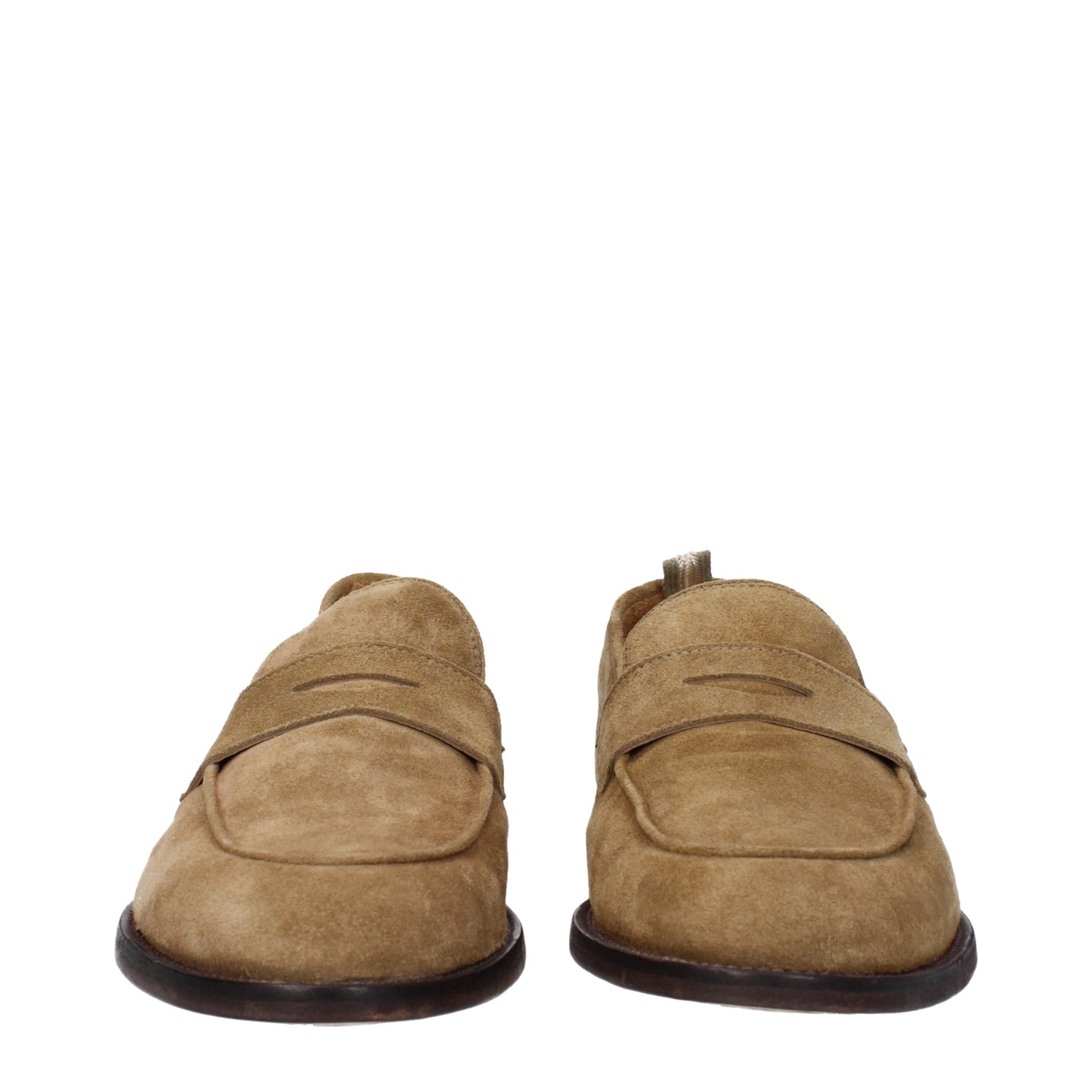 Officine Creative Men's Loafers in Suede Brown/Moose