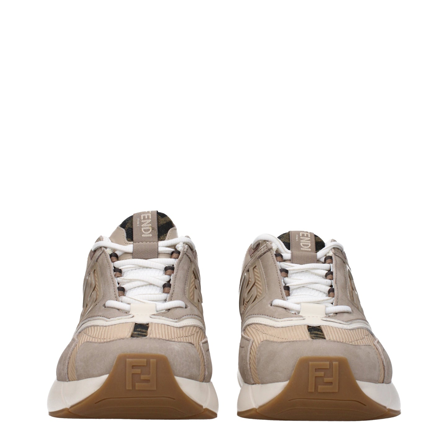 Fendi Men's Sneakers in Fabric  Beige/Rope