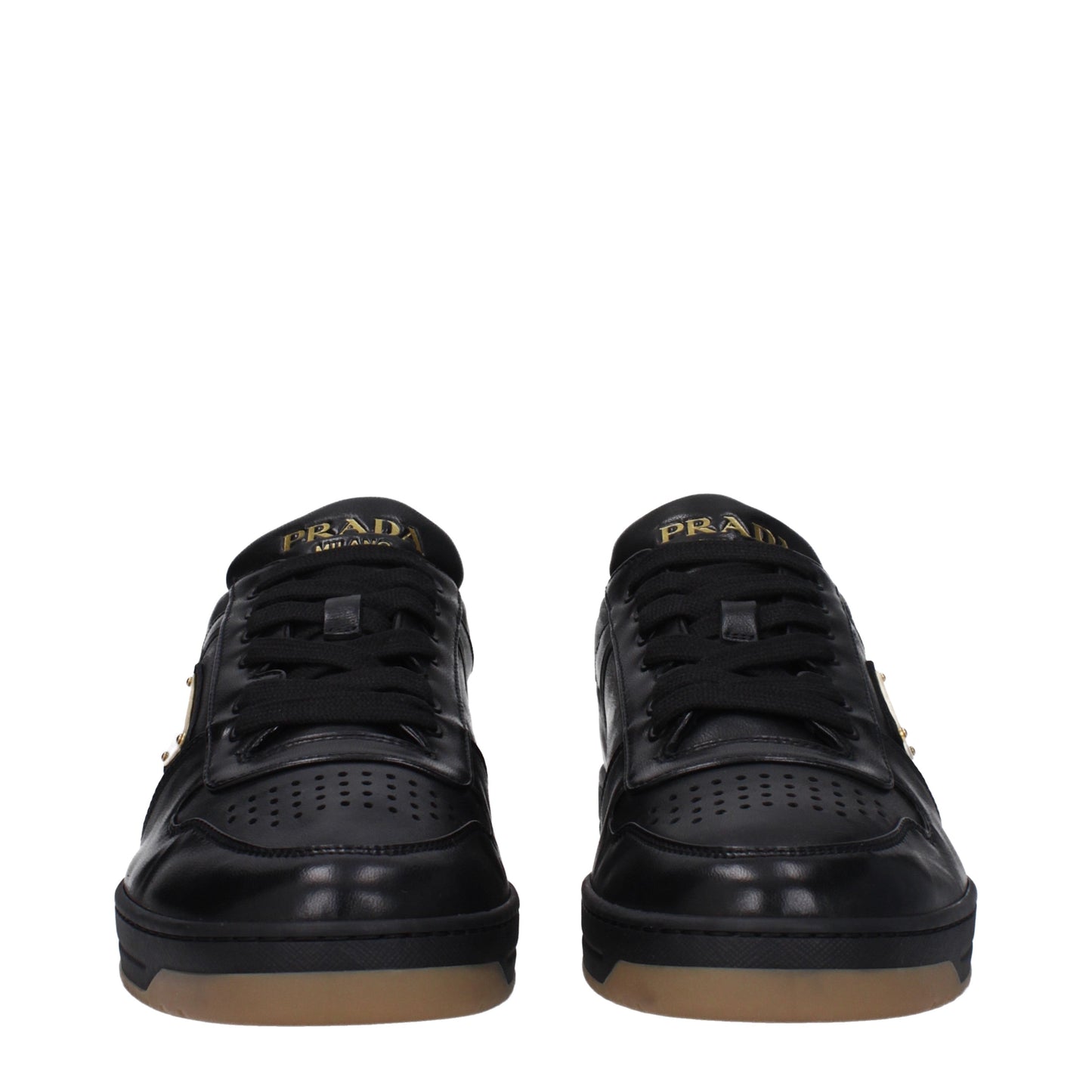 Prada Men's Sneakers in Leather Black