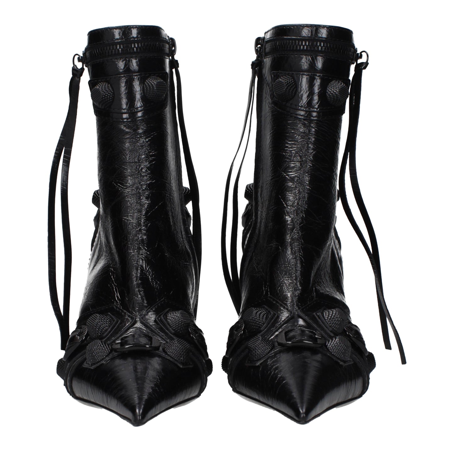 Balenciaga Ankle Boots Women Leather Black