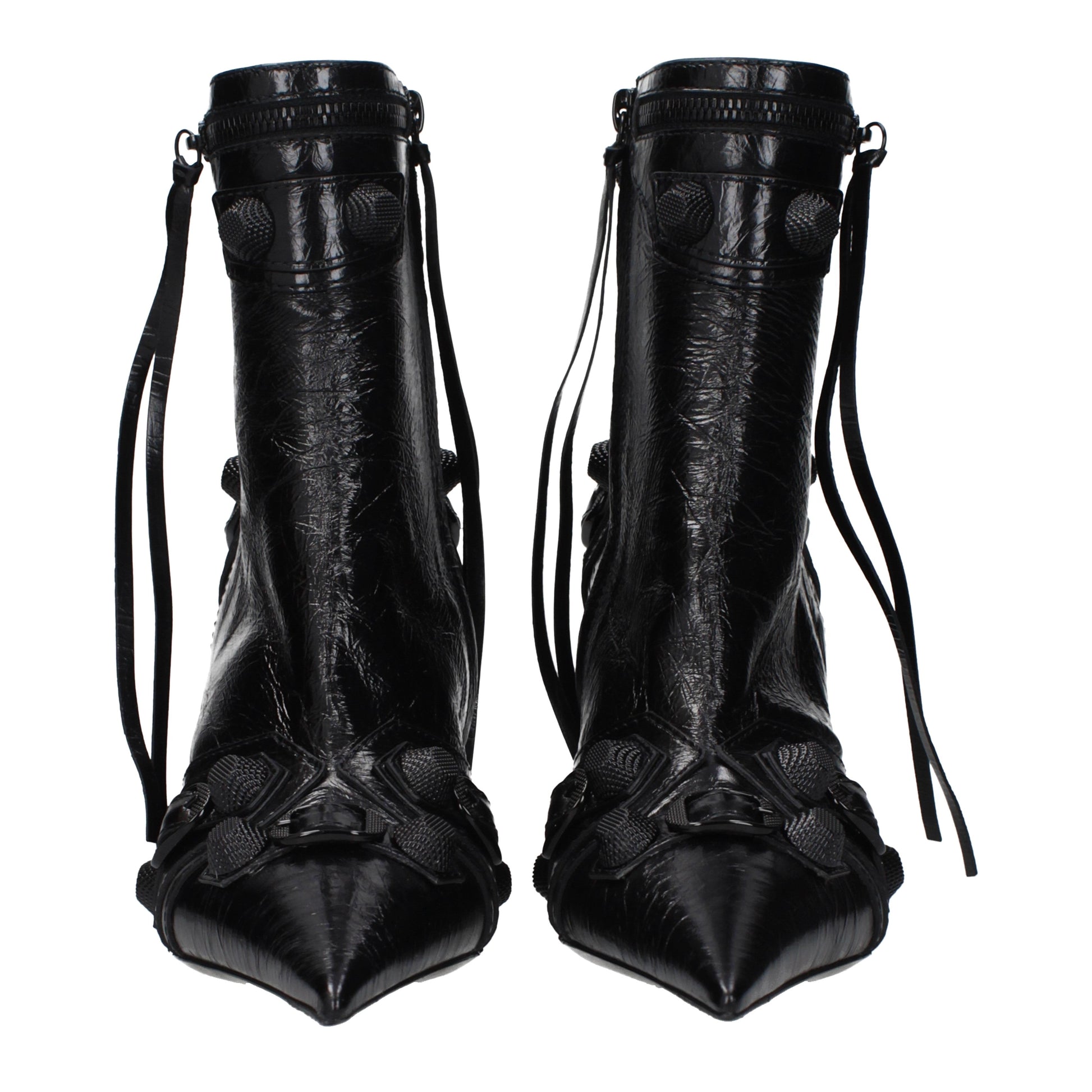 Balenciaga Ankle Boots Women Leather Black