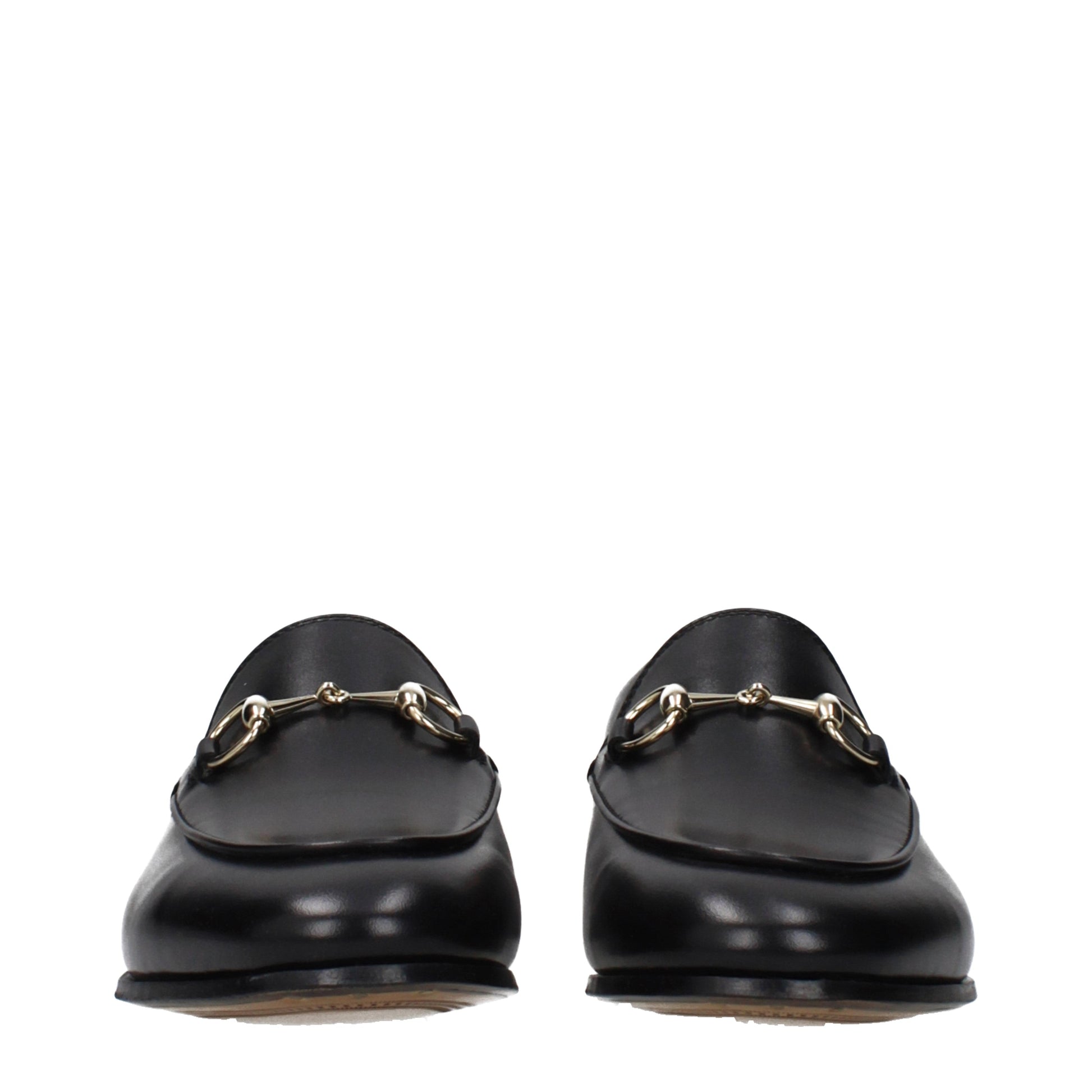 Gucci Loafers Women Leather Black