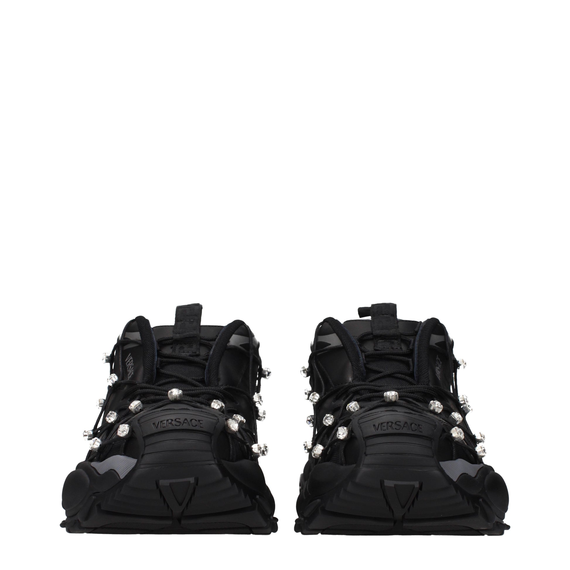 Versace Sneakers Women Fabric  Black