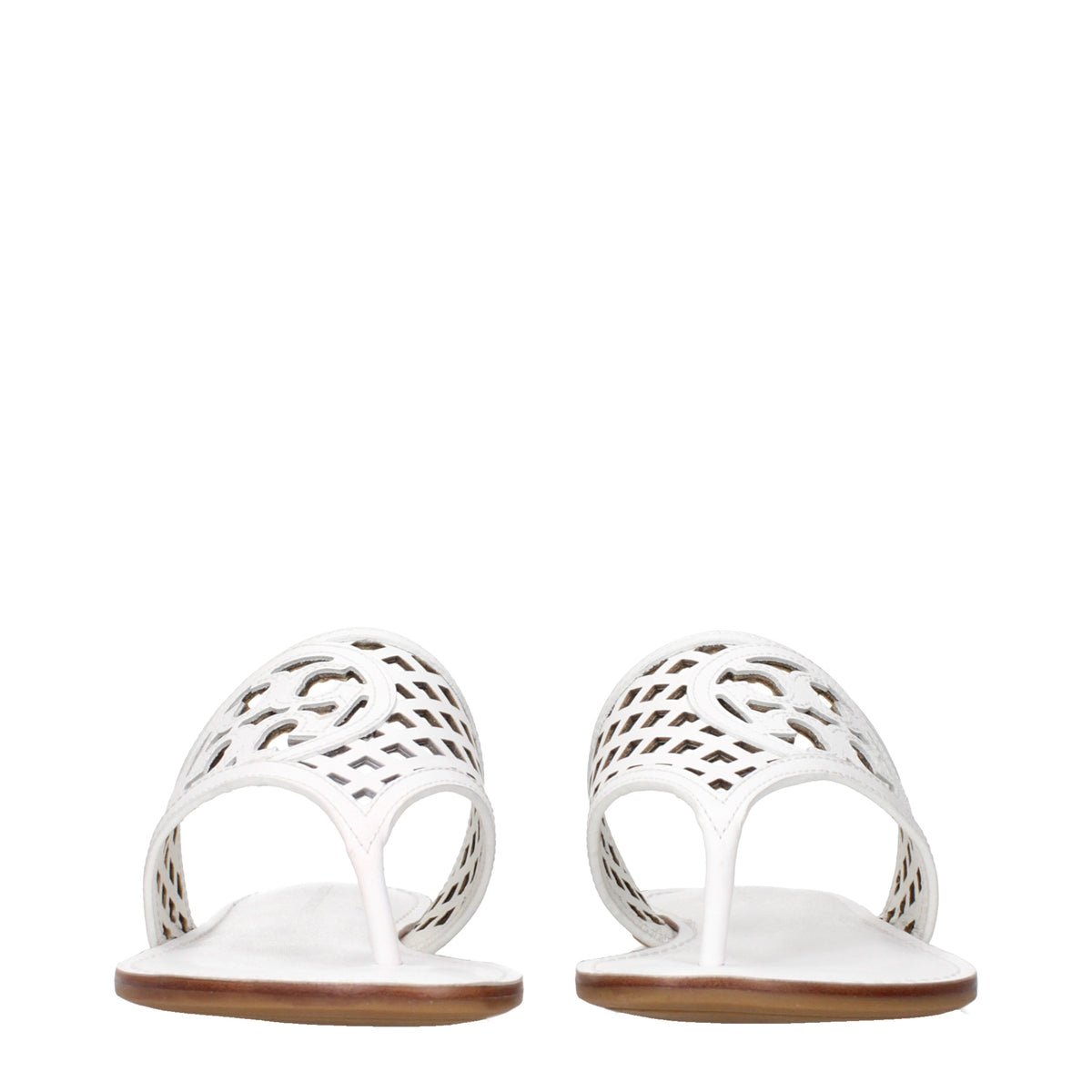 Tory Burch Flip Flops Women Leather White