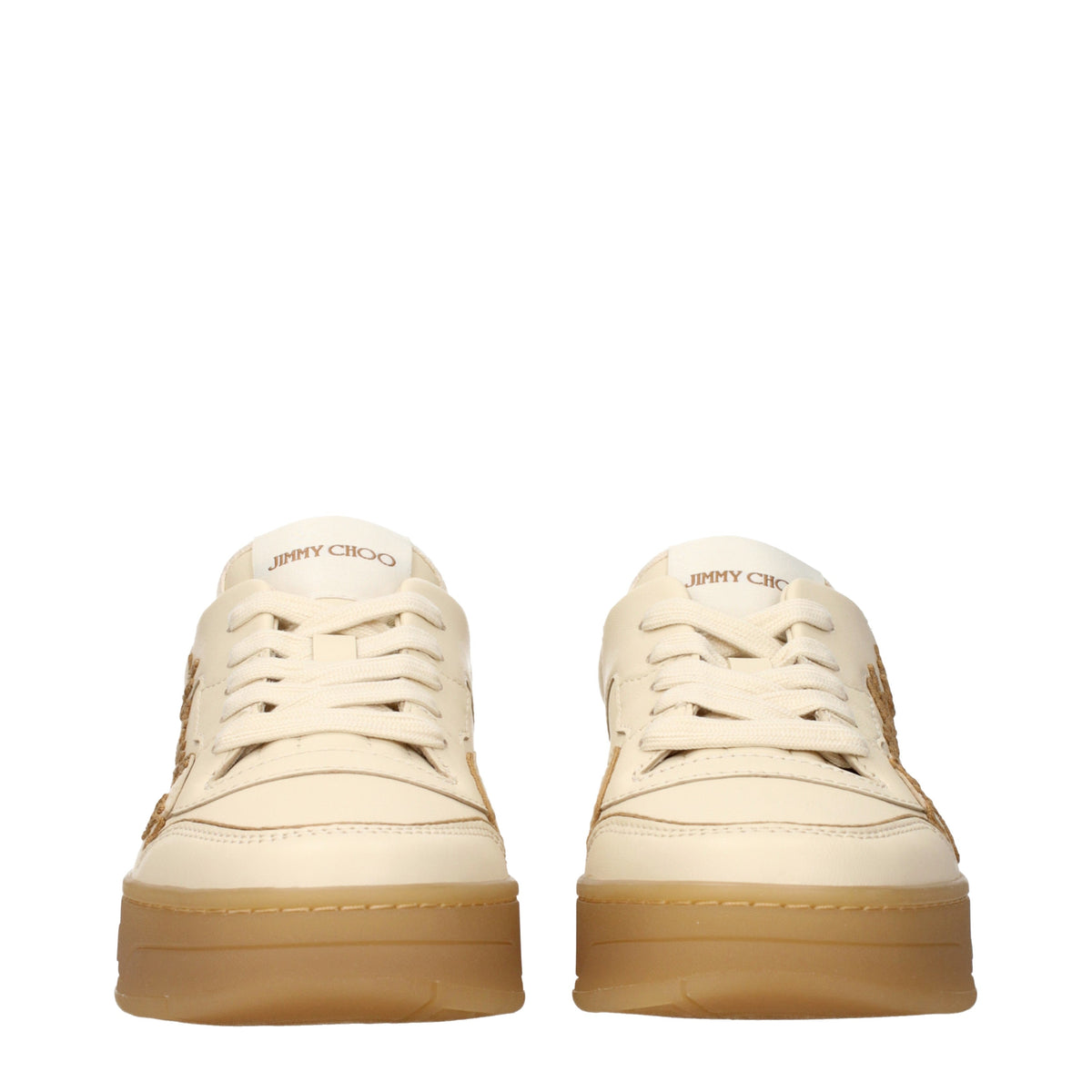 Jimmy Choo Sneakers Women Leather Beige/Ecru