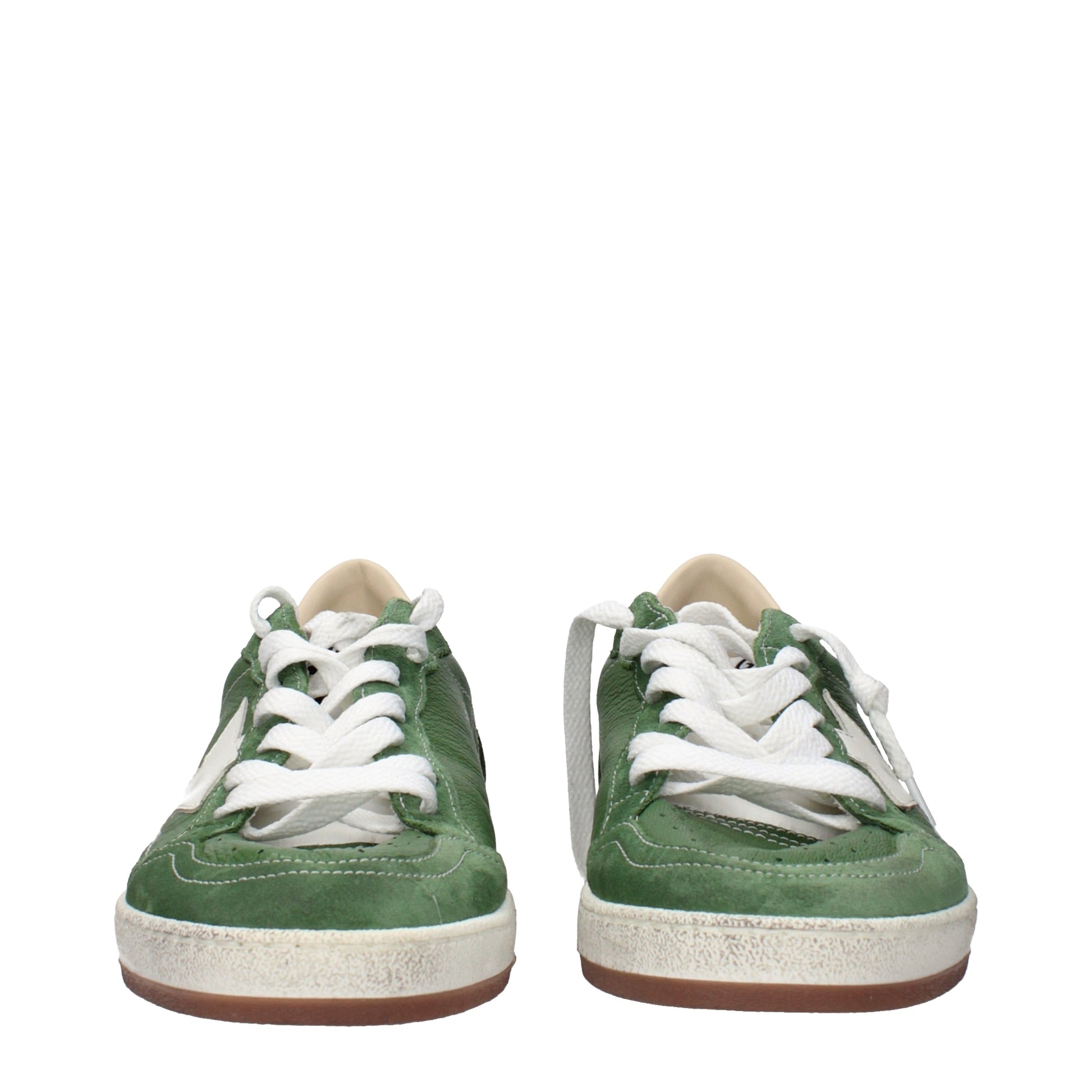 Golden Goose Sneakers Men Leather Green/Silver