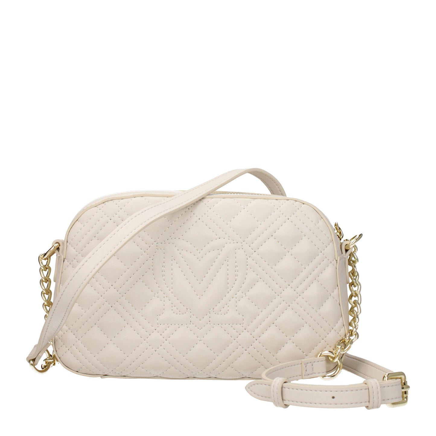 Love Moschino Crossbody Bags Women Polyurethane Beige/Ivory