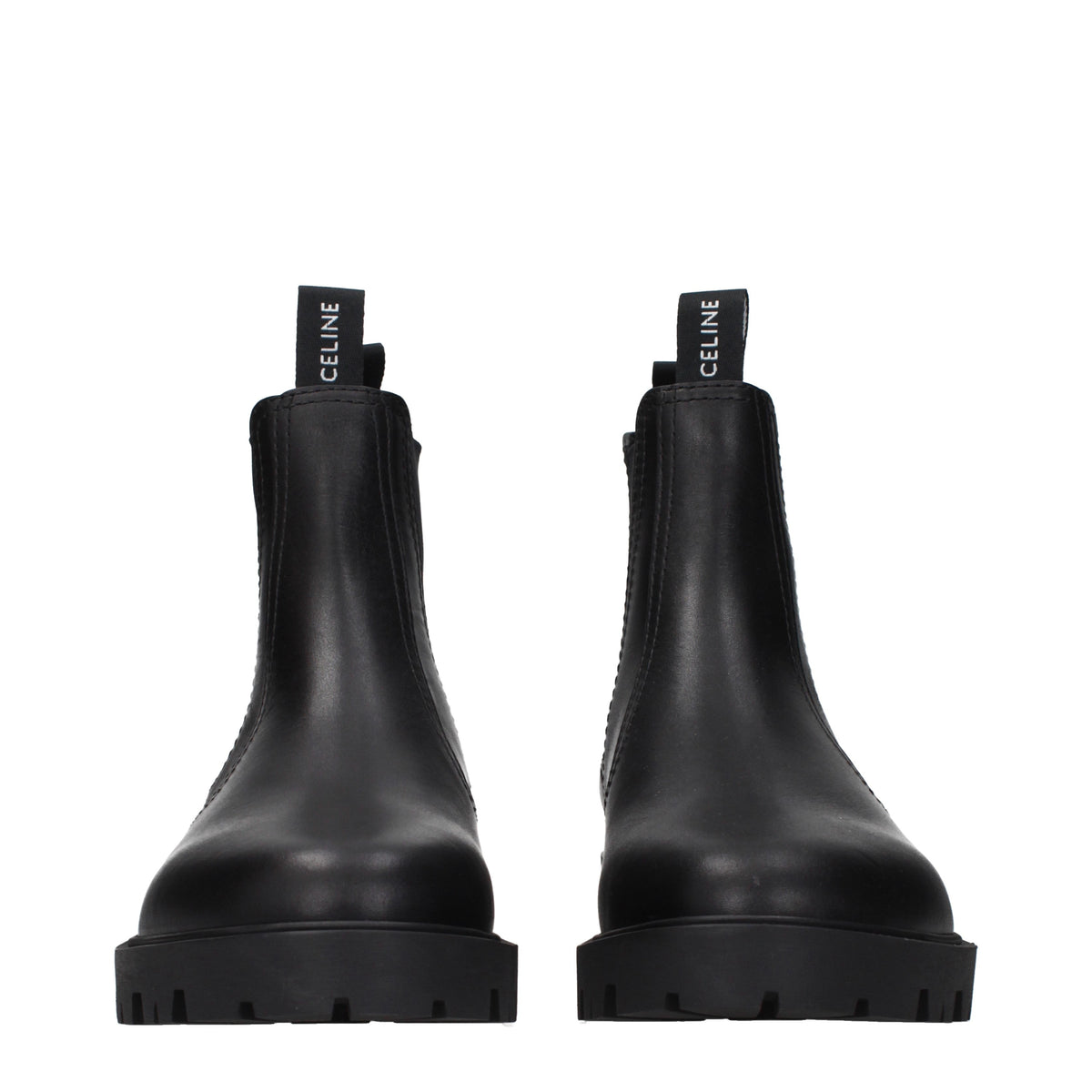 Celine Ankle Boots Men Leather Black