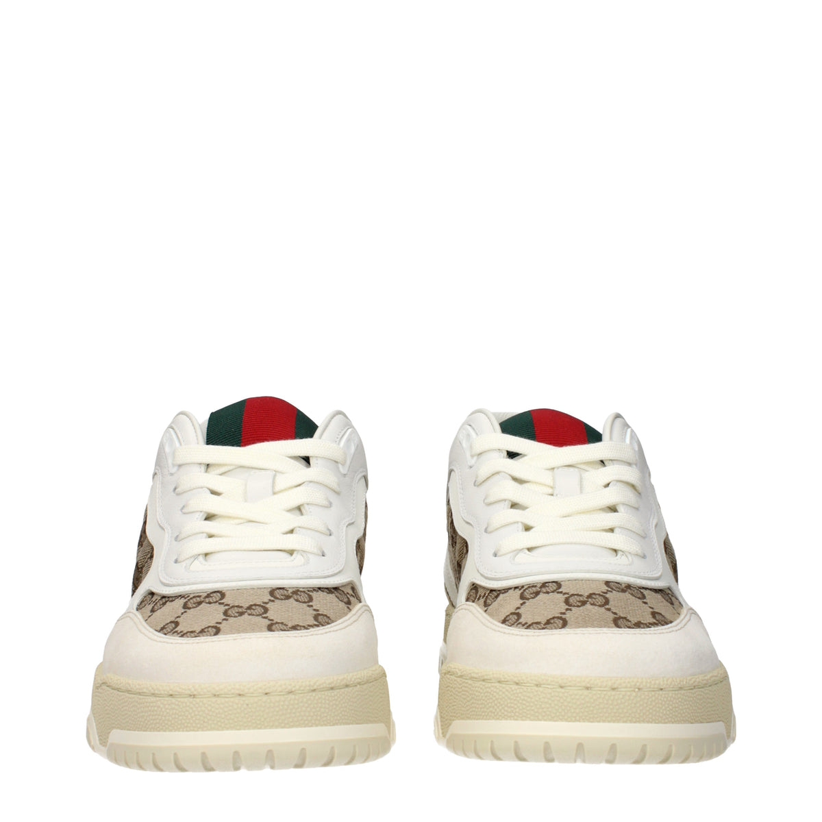 Gucci Sneakers Men Fabric  Beige/White