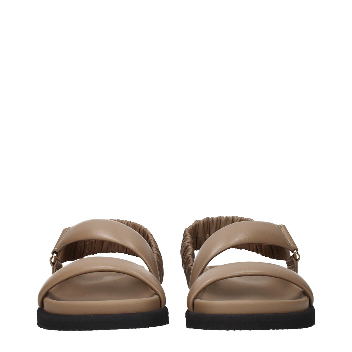 Max Mara Sandals Women Leather Brown/Mud