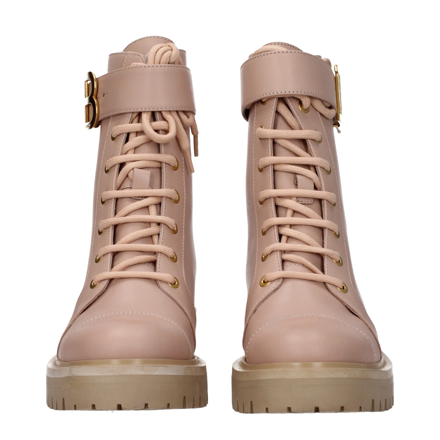 Balmain Women's Boots in Leather Beige