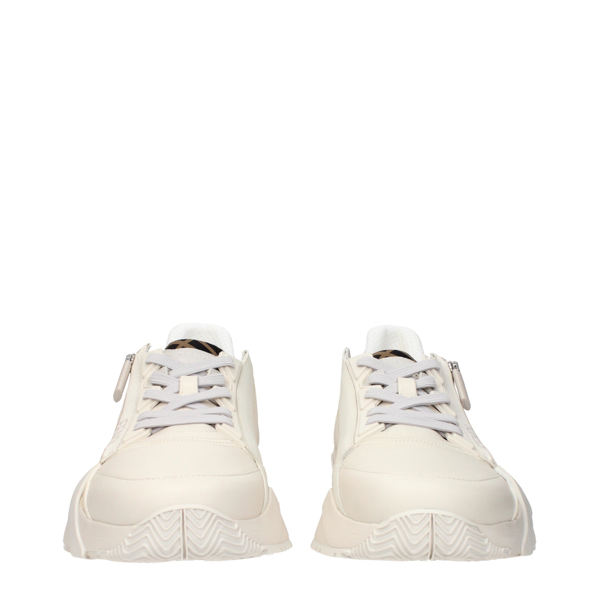 Fendi Sneakers Men Leather Beige