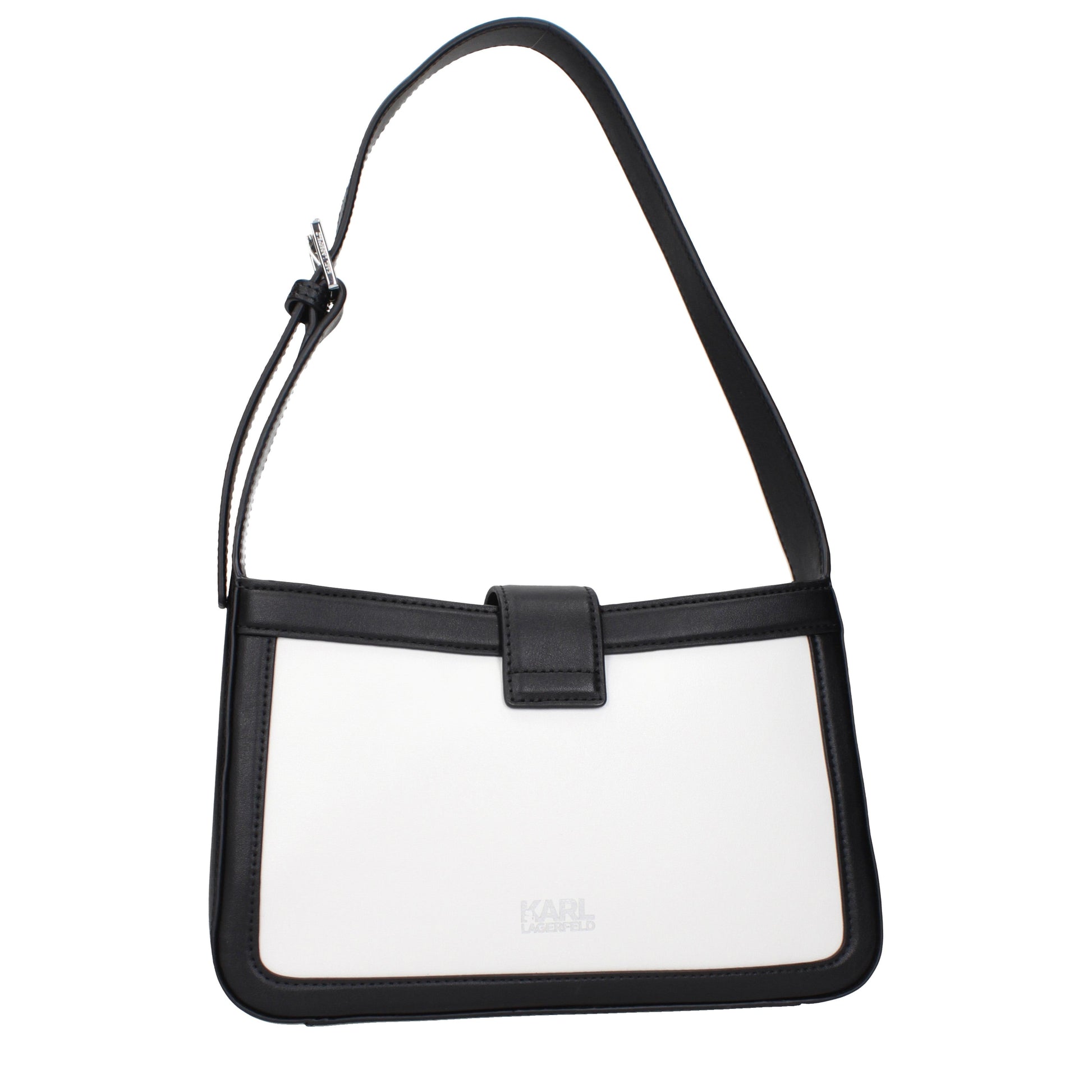 Karl Lagerfeld Shoulder Bags Women Leather White/Black