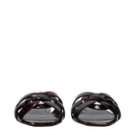 Saint Laurent Slippers and Clogs Women Patent Leather Brown/Natural