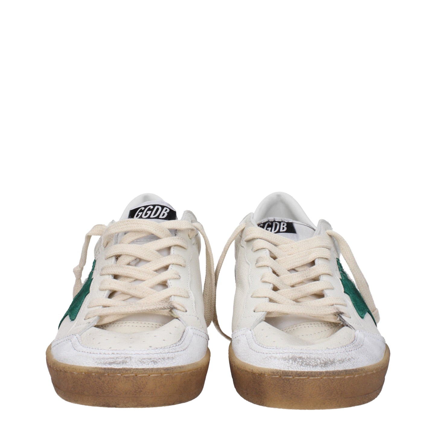 Golden Goose Men's Sneakers in Leather Beige/Green