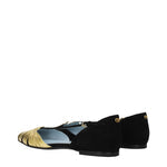 Valentino Garavani Sandals Women Suede Black/Gold