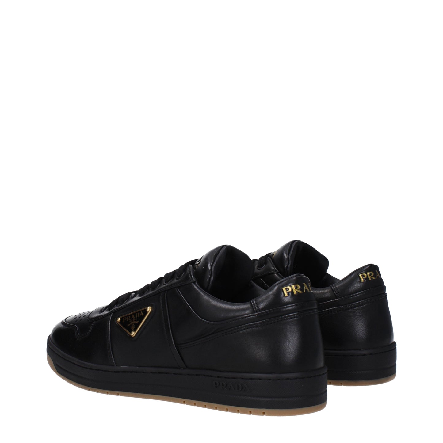 Prada Men's Sneakers in Leather Black