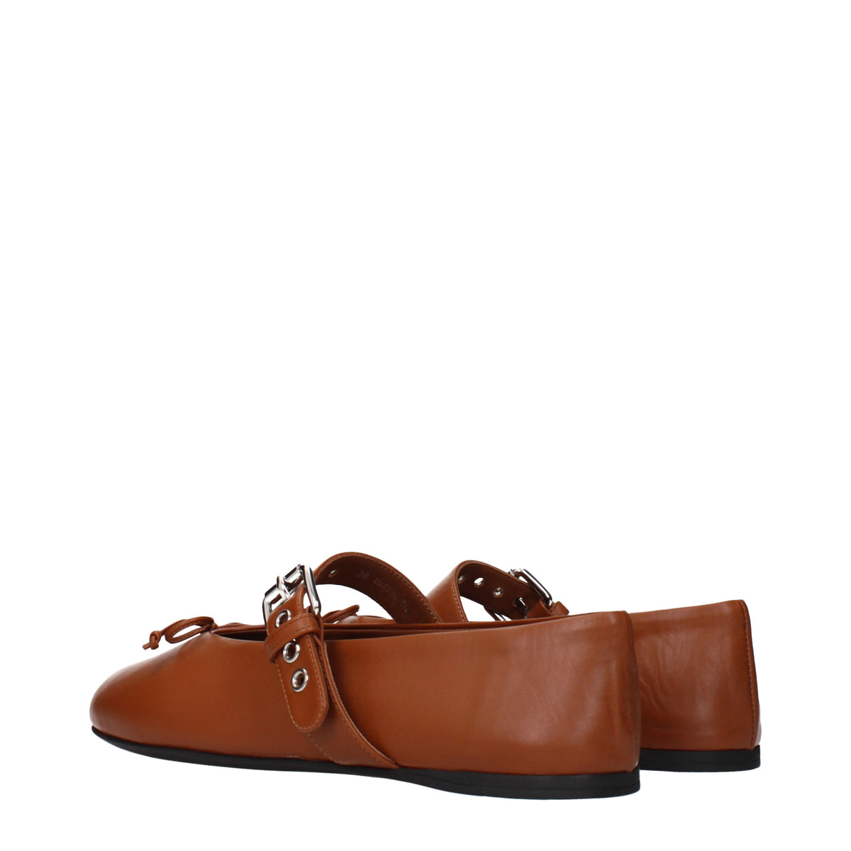 Miu Miu Ballet Flats Women Leather Brown/Cognac