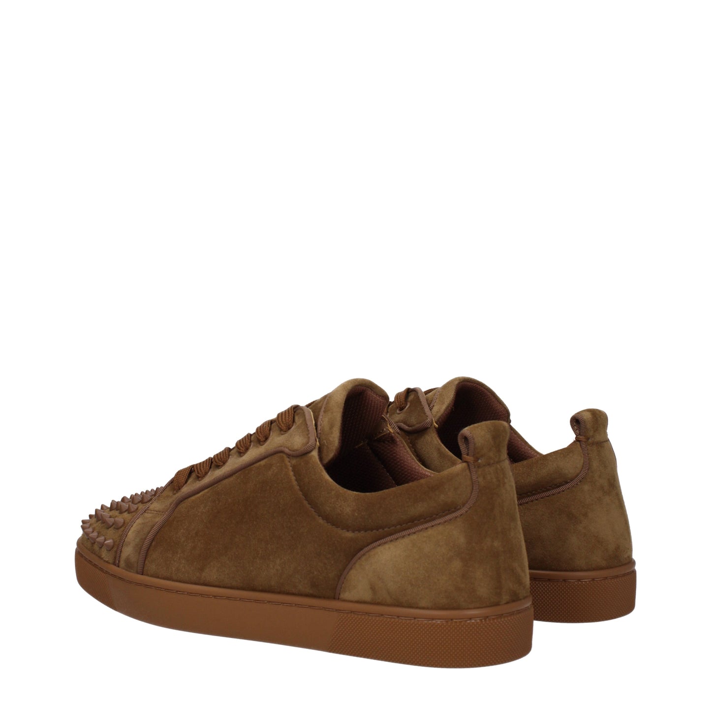 Louboutin Men's Sneakers in Suede Brown