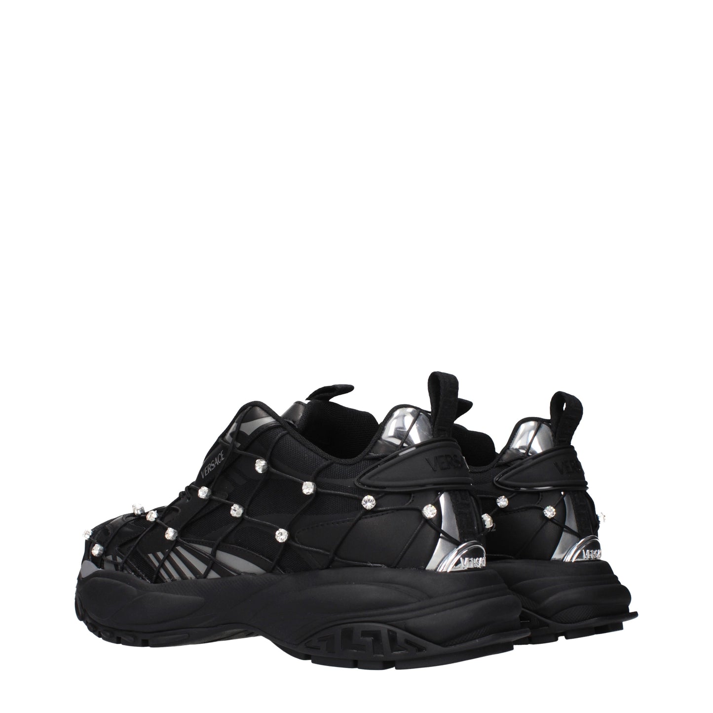 Versace Sneakers Men Fabric  Black