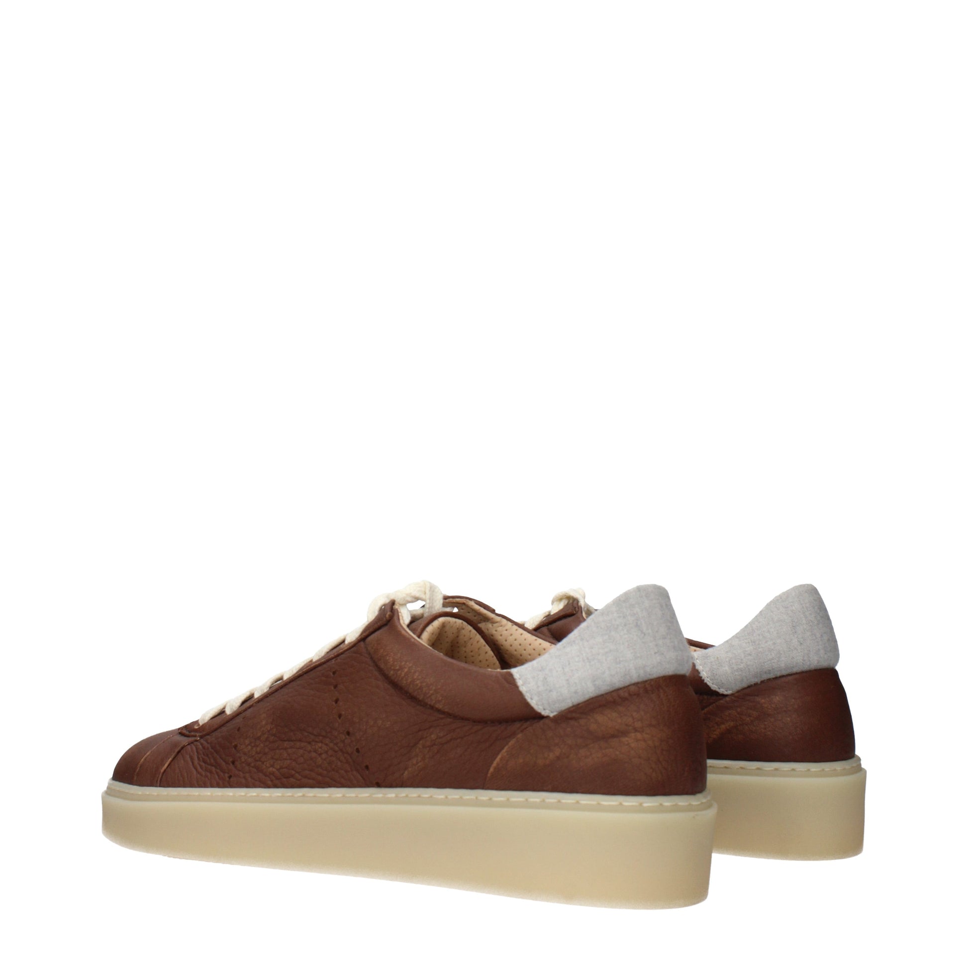Eleventy Sneakers Men Leather Brown