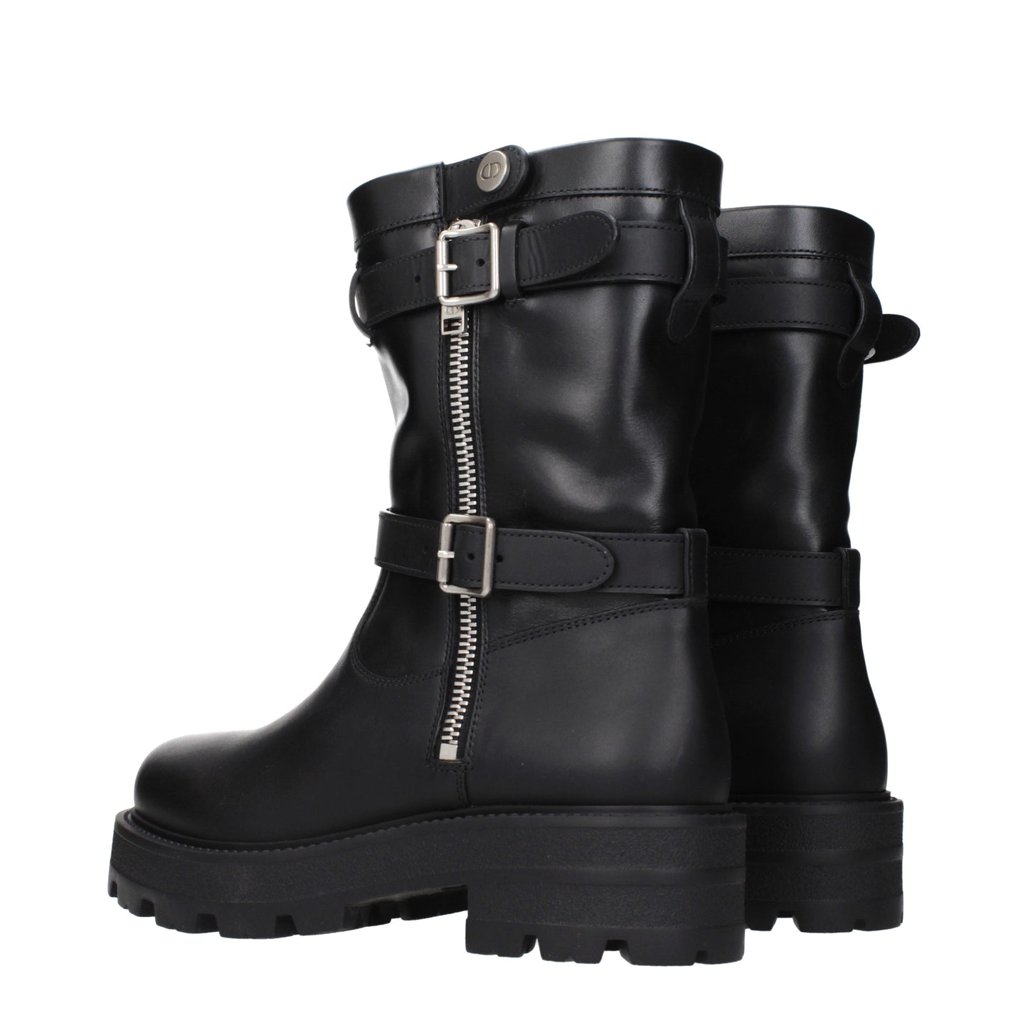 Christian Dior Ankle Boots Women Leather Black