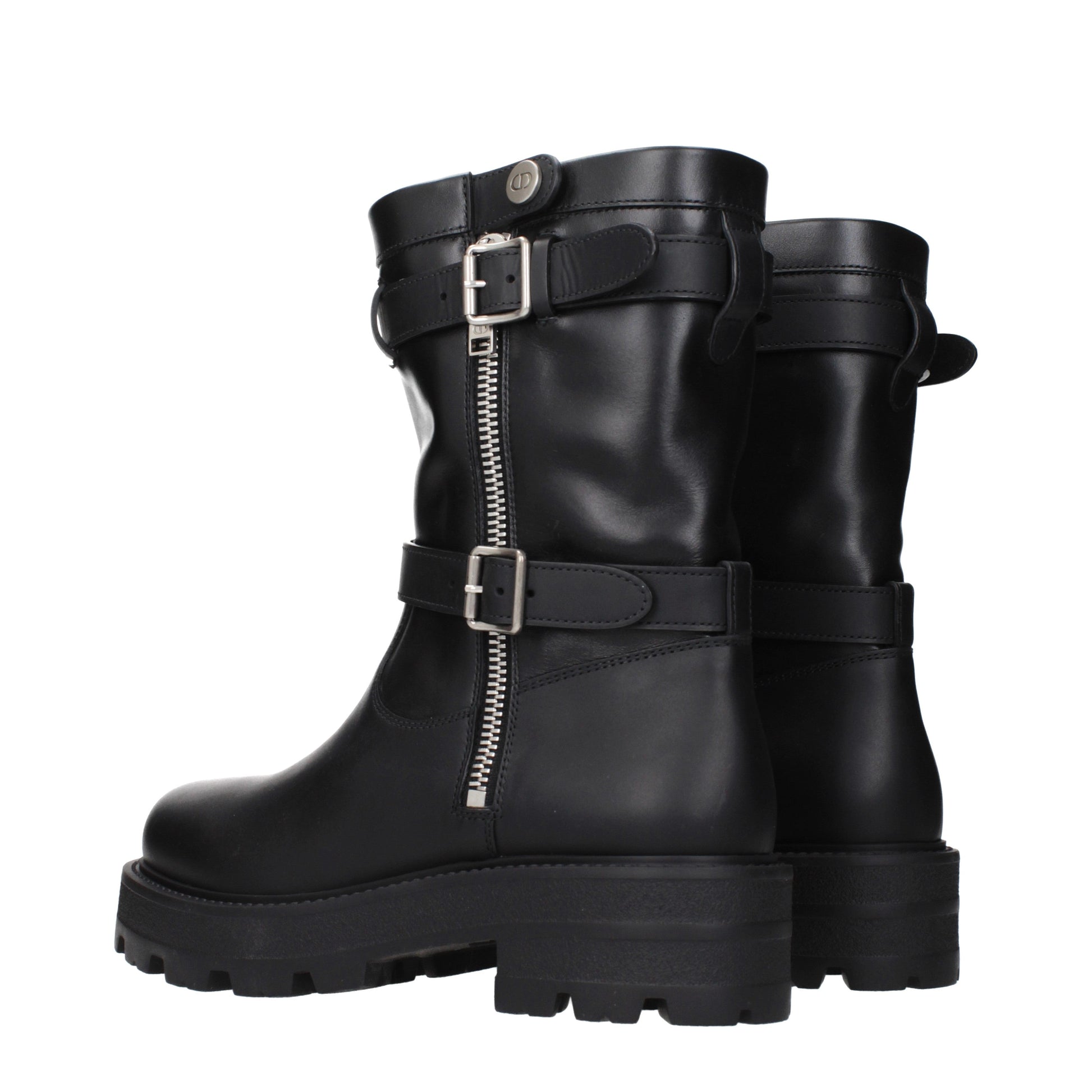 Christian Dior Ankle Boots Women Leather Black