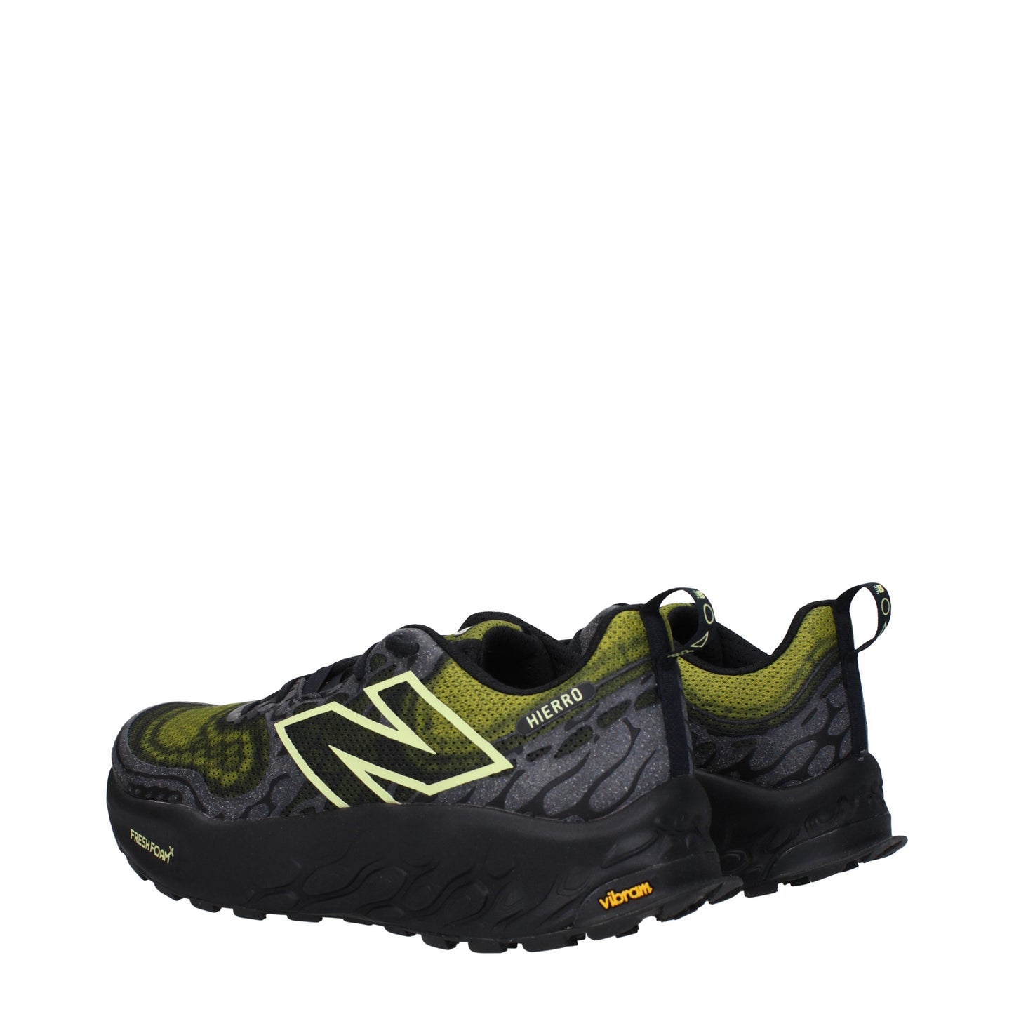 New Balance Men's Sneakers in Fabric  Black/Lime