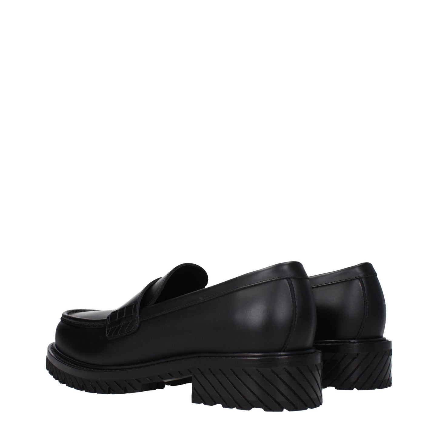 Off-White Men's Loafers in Leather Black