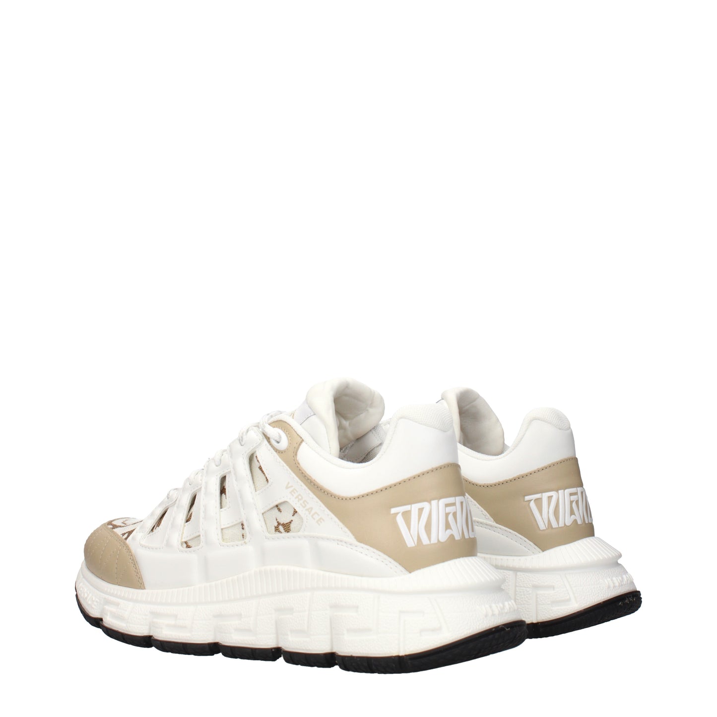 Versace Sneakers Men Fabric  White/Light Sand