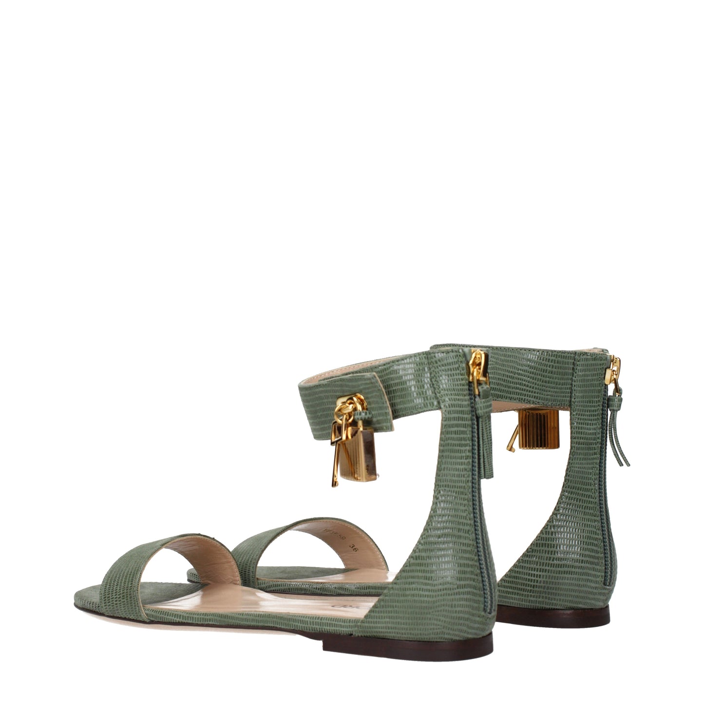 Tom Ford Sandals Women Leather Green/Laurel