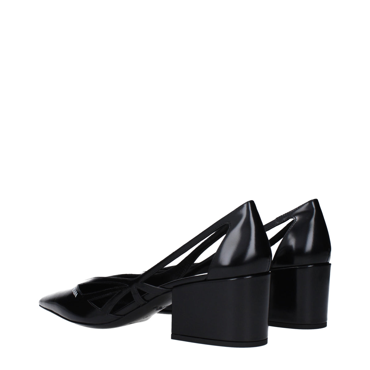 Prada Sandals Women Leather Black