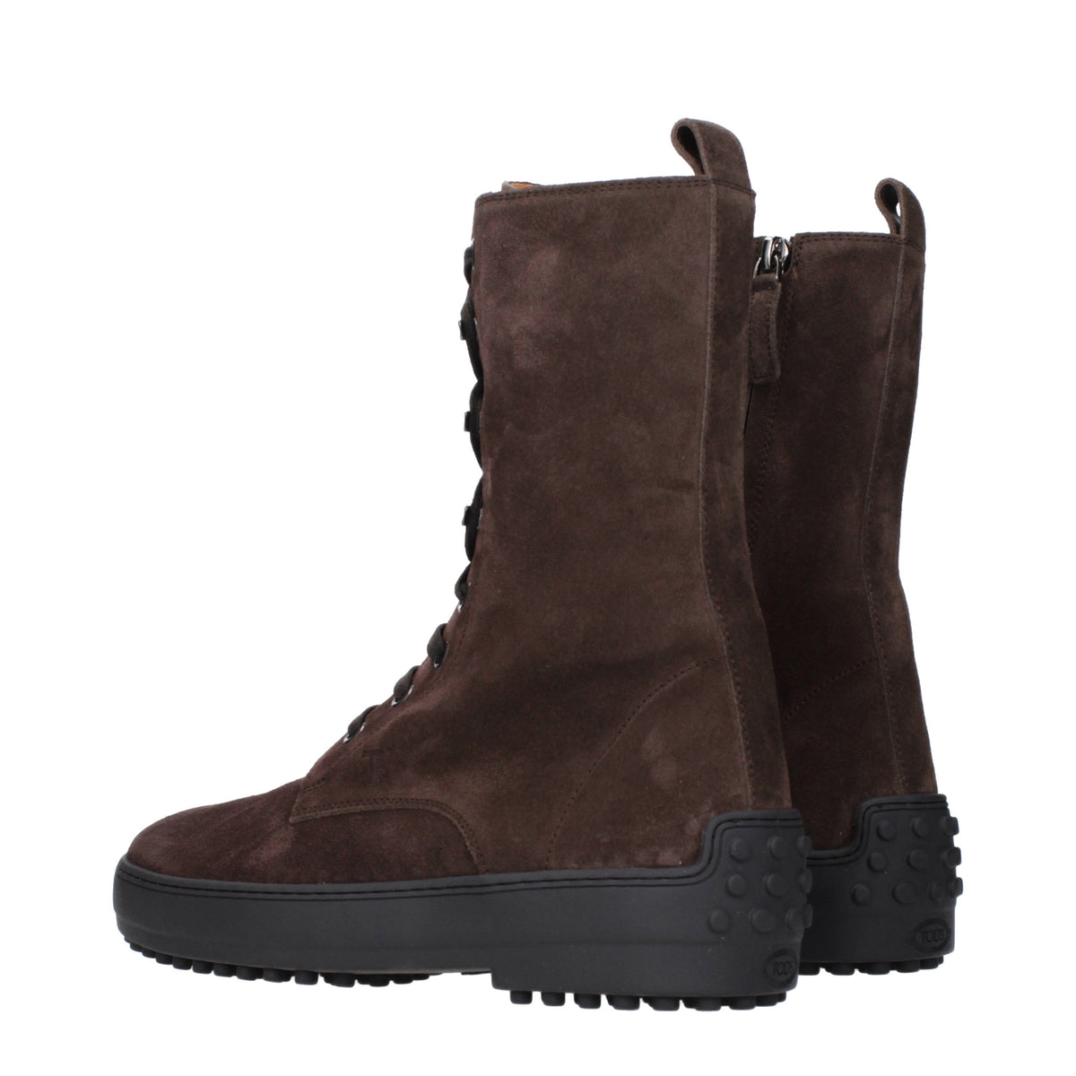 Tod's Ankle Boots Women Suede Brown/Rosewood