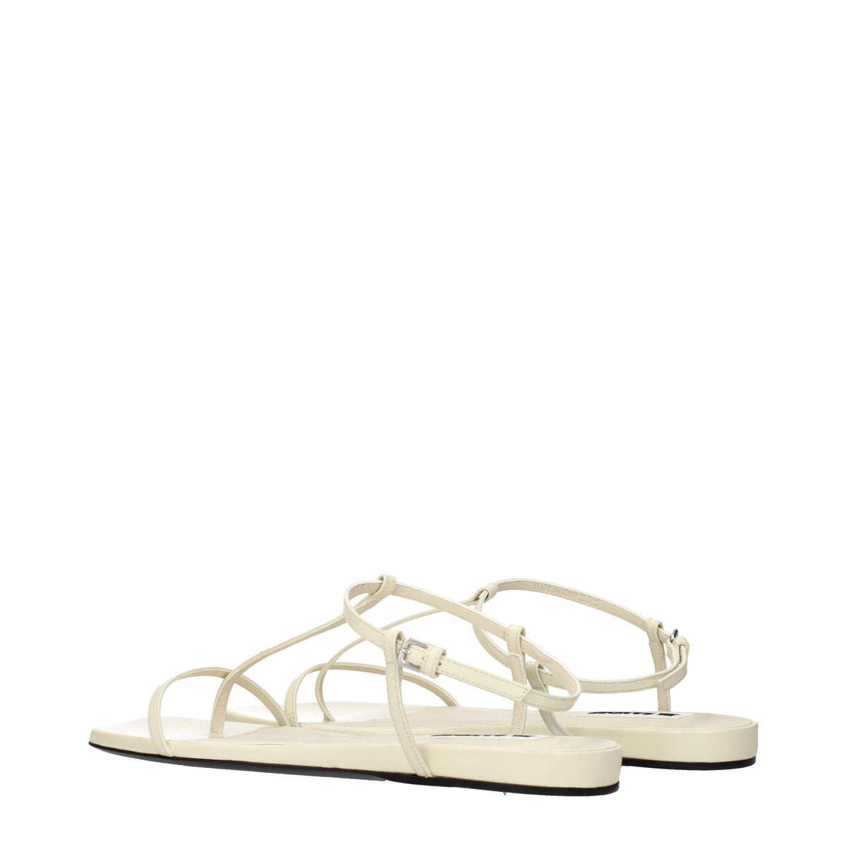 Jil Sander Flip Flops Women Leather Beige/Chalk