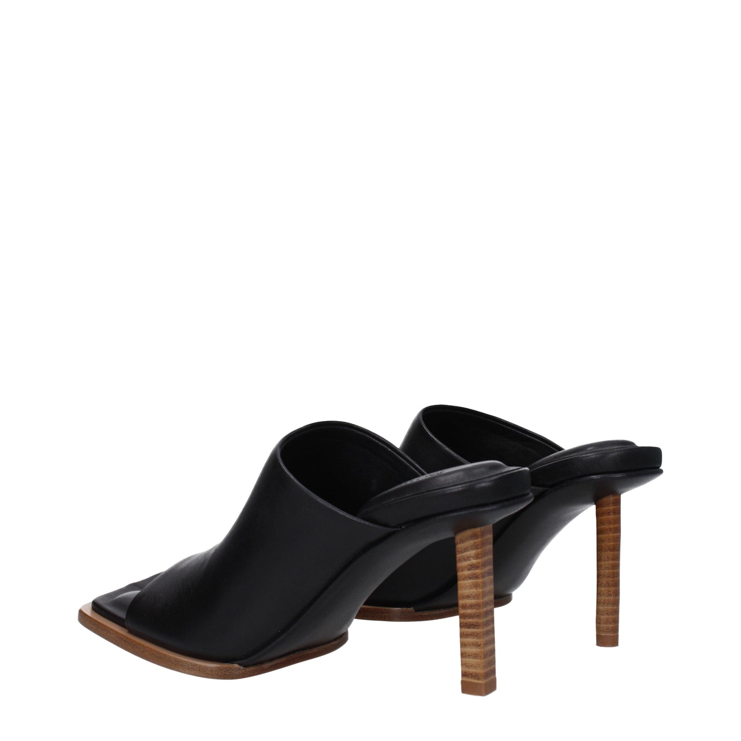 Jacquemus Women's Sandals in Leather Black