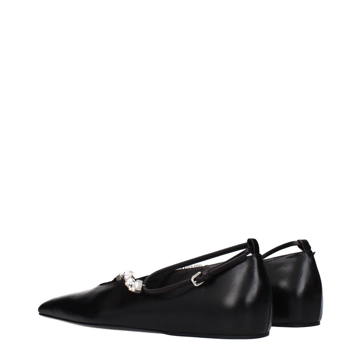 Jil Sander Ballet Flats Women Leather Black
