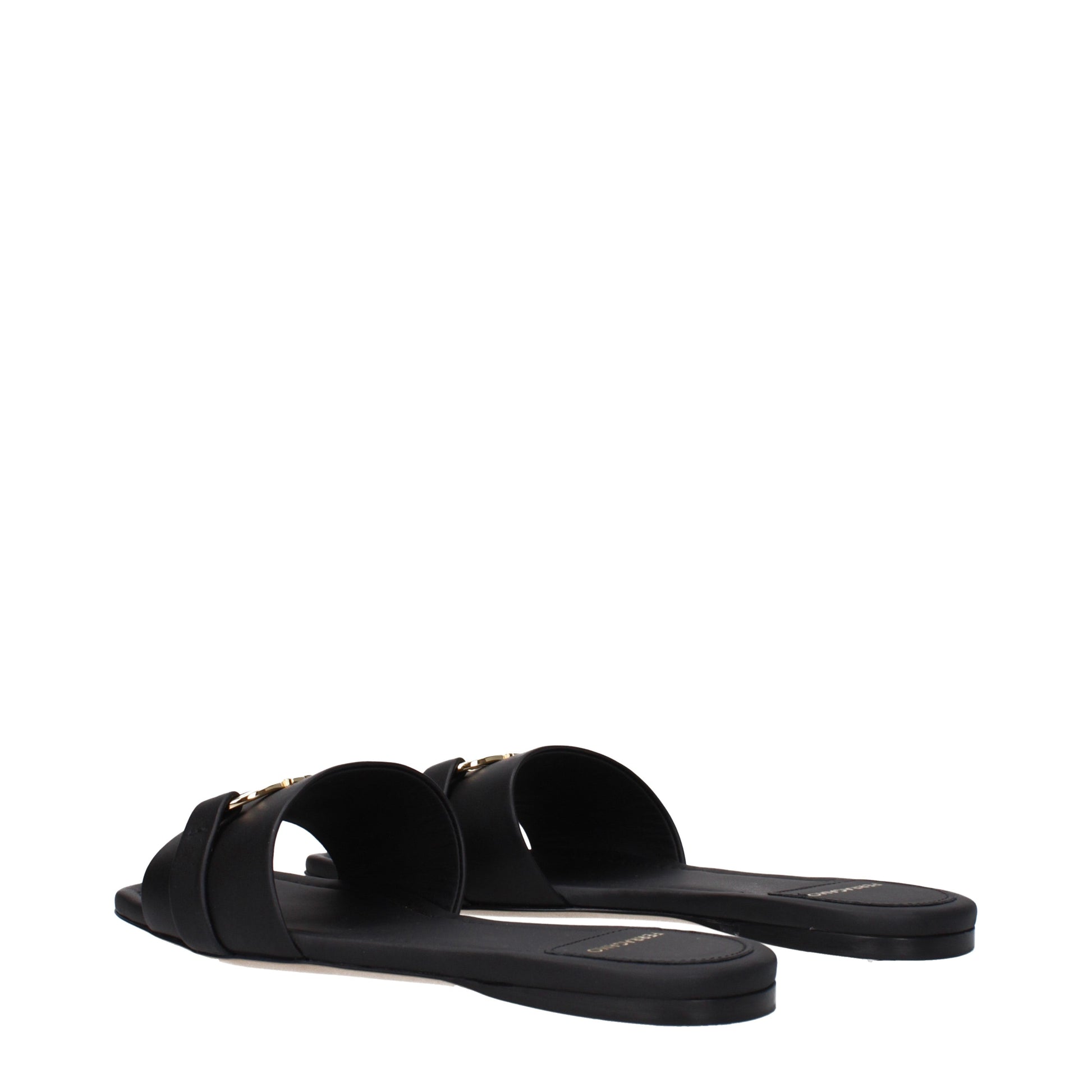 Salvatore Ferragamo Slippers and Clogs Women Leather Black