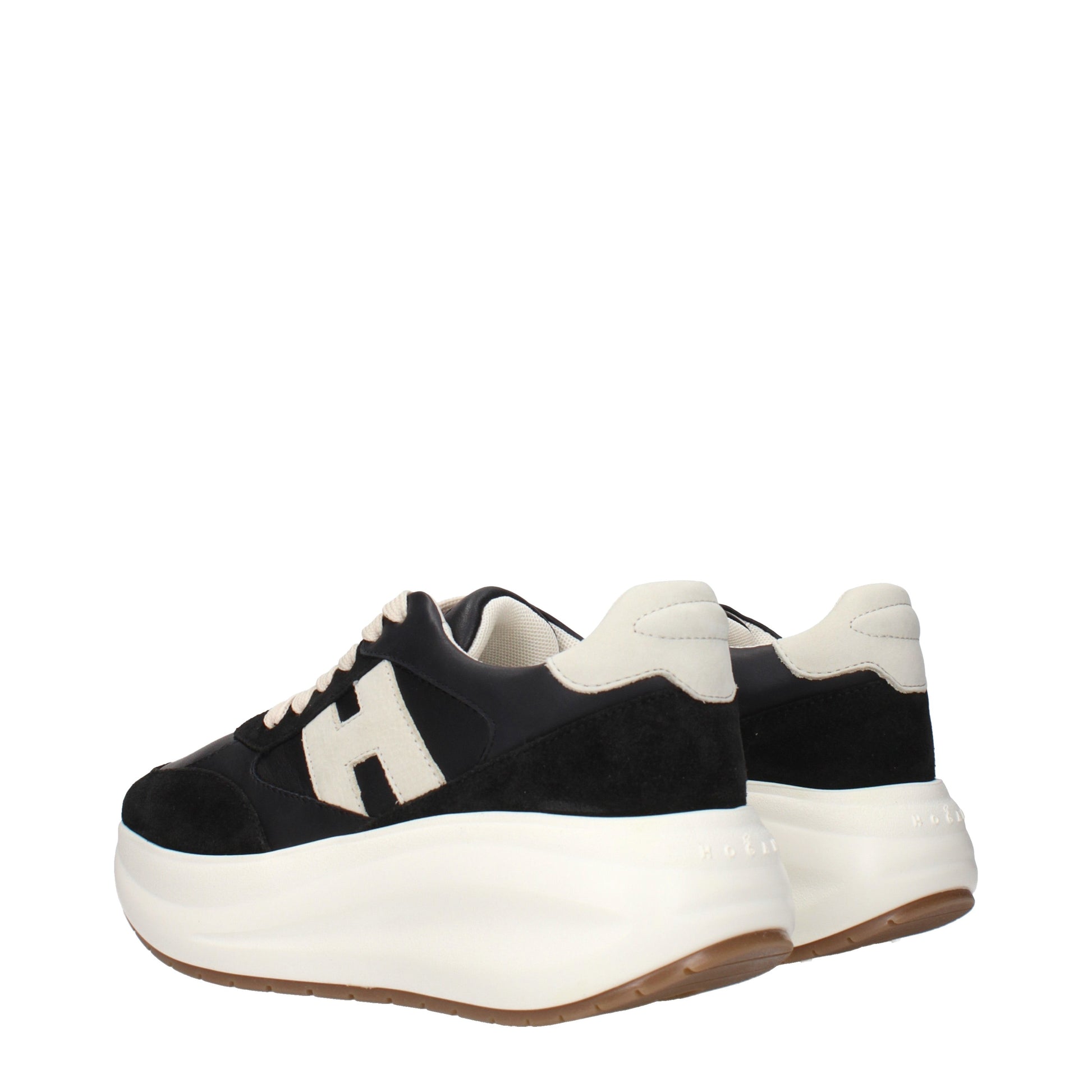 Hogan Sneakers Women Leather Black/Beige