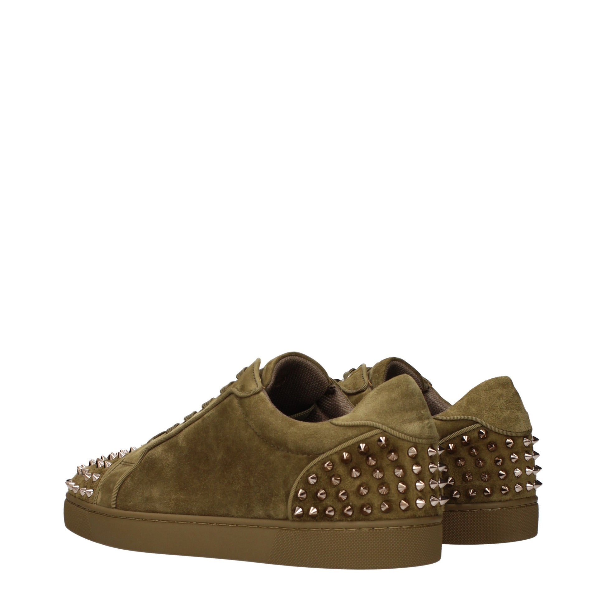 Louboutin Sneakers Men Suede Green